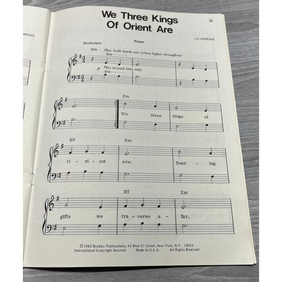 Bradleys Big Note Christmas Duets Piano Song Book 7 Songs Sheet Music 1982 - Picture 5 of 7